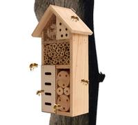 Hanging Hotel - Casa de madera de abejas y mariposas, hábitat colgante al aire libre para abejas mariquitas vivas, caja