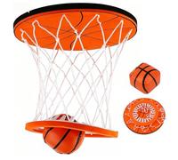Hanging Indoor Basketball Hoop, Mini Juego de Baloncesto para Bedroom, Juego de baloncesto suave montado en Ceiling-Mounted Soft Basketball Set, Portable Fun Stress Relieving Game for Home & Office