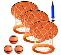 Hanging Indoor Basketball Hoop, Portable Ceiling Swish Indoor Mini Basketball Hoops, Funny Wall Mount Sports Bedroom & Outdoor Play Game with Ball, Ceiling Swish Indoor (3 Set)