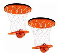 Hanging Indoor Basketball Hoop, Portable Mini Basketball Game Set for Bedroom, Indoor Hanging Hoop & Funny Stress Relieving Toy for Adults & Kids (2pcs)