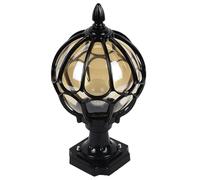 Hanging Lamp 14.9Inch Large Exterior Pole Lamp Driveway Post Light Yard Garden Outdoor Waterproof Post Lights E26 Light Fixture Black Cast Aluminum W/Water Glass - Not Solar, 110-240V Ac/K/47Cm