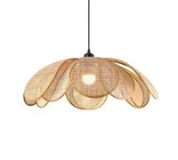 Hanging Lamp 60Cm Large Pendant Light Hand Woven Fixtures, Bamboo Basket Lampshade Coastal Rattan Ceiling Pendant Lamp Vintage Farmhouse Illumination for Restaurant Hallway Dining Rooms/60Cm/a