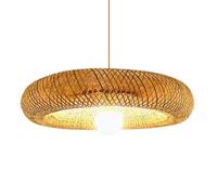 Hanging Lamp Bamboo Woven Fixtures Farmhouse Wicker Pendant Light 1-Light Large Bamboo Rattan Hanging Light Kitchen Island Sink Lamp Fixtures for Farmhouse Living Dining Room Bedrooms/60Cm/a