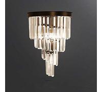 Hanging Lamp Crystal Wall Lamp Light Creative Bedroom Living Room Wall Lamp Garden Bar Restaurant Lamps Lighting Pendant Lamp (Size : Black)