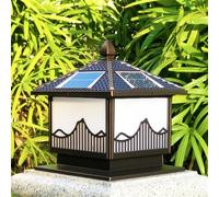 Hanging Lamp High Voltage Wired Column Lights 15.7 inch Square Post Lamps for Outdoor 4X4 5X5 Wood Post Solar Led Lights 3000K Warm White Fence Posts Cap Lights for Garden Deck Patio Outsides/K/25Cm