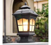 Hanging Lamp Landscape Lighting 17.7" Outdoor Pillar Lights Ip54 Waterproof 1-Pack Glass Lantern Fence Posts Cap Lamp Not Solar Driveways Column Lamp for Patio Garden Deck outside Yard Gardens/K/63Cm