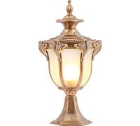 Hanging Lamp Outdoor Black Column Lights with Aluminum Housing Ip54 Waterproof Pillar Cap Lights Outdoor Landscape Lighting, External Lawn Lantern E26 Fixtures for Garden Yard Gate Driveway 1-Pack/Br