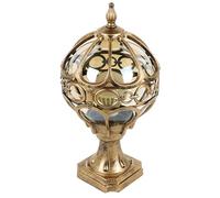 Hanging Lamp Outdoor Column Lights in Black - European Pole Post Light Fixtures Bronze Outdoor Light with Pier Mount Bronze 4.3 inch 1 Packs Exterior Yard Garden Glass Lights for Porch Patio outside