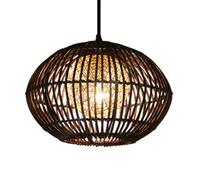Hanging Lamp Southeast Asia Rattan Pendant Light Brown Retro Wicker Fixtures Bamboo Rattan Natural Material Hand Woven Chandelier Wicker Coastal Chandelier Bedroom, Farmhouse, Living Room, Foyer