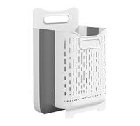 Hanging Laundry Hamper, Wall Mount Basket, 10.63x2.56x15.35 inches Laundry Storage with Large Capacity, Foldable Dirty Clothes Organizer with Ventilated Mesh Structure, Space Saving for Bathroom Room