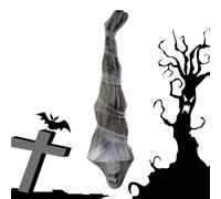Hanging Mummy, Spooky Scary Mummys Decoration, Holiday Display for Indoor Ceiling Lawn Yard Garden Party, Creepy Hanging Prop, Outdoor Graveyard Decor, Haunted Halloween Setup, 70.87x16.93 inches