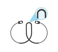 Hanging Neck Rope Silicone Strap Anti-Lost Lanyard for WF-1000XM3 Skin-friendly--Black