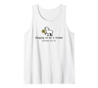 Hanging On by A Thread Jesus Sheep Bible Matthew 9 20-22 Camiseta sin Mangas