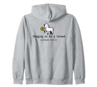 Hanging On by A Thread Jesus Sheep Bible Matthew 9 20-22 Sudadera con Capucha