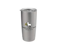 Hanging On By A Thread Jesus Sheep Bible Matthew 9 20-22 Vaso térmico de acero inoxidable de doble pared