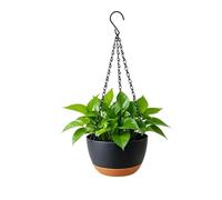 Hanging Planter Pot Flower Basket-Removable Tray Drainage Design, Decorative Garden Greenery Holder, Wall Balcony Window Display Accessory, Indoor Outdoor Plant Growth Container, Patio Porch Shelf Bot