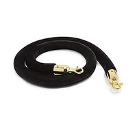 Hanging Ropes Crowd Control Stanchion Ropes,Black Velvet Stanchion Rope Barrier Golden Hook, VIP Rope for Arenas/Red Carpet Events/Arenas(Length 120cm/4ft)