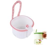 Hanging Sink Drain Basket Faucet Mounted Kitchen Strainer with Press Dump Waste Collector Space Saving Sink Organizer for Food Scraps Vegetable Rinse Kitchen Use (Pink)
