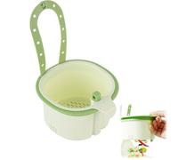 Hanging Sink Drain Basket Faucet Mounted Kitchen Strainer with Press Dump Waste Collector Space Saving Sink Organizer for Food Scraps Vegetable Rinse Kitchen Use (Green)