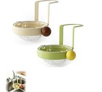 Hanging Sink Drain Basket for Kitche,2-in-1 Hanging Sink Strainer Basket for Faucet,Multifunction Food Waste Filter Basket with Bottom Release, for Vegetable Washing and Dish Drying (2pcs)