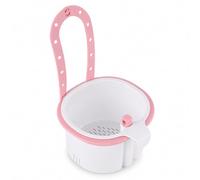 Hanging Sink Drain Basket for Kitchen, Multifunctional Faucet Strainer with Bottom Release for Food Scraps, Produce Rinsing and Sponge Storage (Pink)