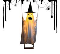 Hanging Suspended Swing Ghost Decorations I Outdoor Decor Spooky LED Lights | Hanging Suspended Swing Light Up Halloween Scary Ghost For Outdoor Indoor Front Door Patio Yard Garden Terrace Lawn Tree