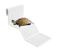 Hanging Turtle Basking - Clamp-On Aquarium Dock | Non-Slip Climbin | Secure Stainless Steel Clamp, Textured Non-Slip , Adjustable Height & Angle, -Water Sun Deck, Removable Ramp, Dur