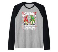 Hanging with My Gnomies with Colorful Christmas Lights GNOME Camiseta Manga Raglan