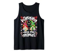 Hanging with My Gnomies with Colorful Christmas Lights GNOME Camiseta sin Mangas