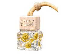 Hangings - Botella difusora de coche | Botella de cristal única para ambientador de coche, adorno de fragancia automotriz, difusor de purpurina vacía para aromaterapia con tapa cuadrada de madera y