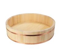 Hangiri Oke - Cuenco de madera para mezclar arroz y sushi | Cuenco tradicional de madera para mezclar arroz para sushi para una preparación perfecta de sushi en casa o restaurantes