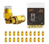 HANGLIFE PC4-M6 Conectores de Tubo PTFE, Accesorios de Conexión Rápida Push-to-Connect, Acoplador Neumático para Filamento de 1,75 mm, Adaptador Push-Fit - Accesorios para Impresoras 3D (Pack de 20)