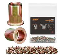 HANGLIFE Tuercas Remachables, M3 Metric Remaches Roscados (100 Piezas) - Inserciones con Cabeza Plana, Galvanizadas, de Acero al Carbono con Cuerpo Estriado, Tuercas Roscas