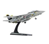 HANGOU Modelo 1/100 F14 Tomcat Modelo de avión de combate de aleación fundido a presión para regalo o modelo de colección (ala móvil)