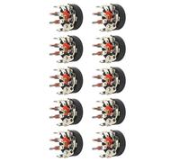 Hangsu 10 piezas RV12 mm potenciómetro giratorio de control de volúmenes de película de carbono cónica para equipos de sonido, excelente conductividad, potenciómetro de película de carbono