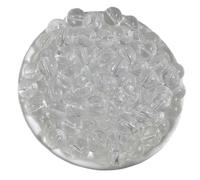 Hangsu 100 cuentas de cristal de 8 mm con agujero redondo transparente para collares, pulseras, fabricación de joyas