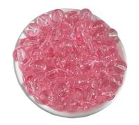 Hangsu 100 cuentas de cristal de 8 mm con agujero redondo transparente para collares, pulseras, fabricación de joyas
