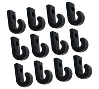 Hangsu 12 accesorios para kayak, gancho en J, ganchos de amarre negros para kayak, cuerda elástica, canoas, remo, barcos, accesorios de amarre