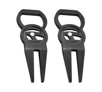 Hangsu 2 herramientas de horquilla de golf, color verde, limpiador de ranuras, cinc, marcador de bolas de aleación, reparación de divisiones, horquilla verde, cinc, aleación duradera, marcador de bola