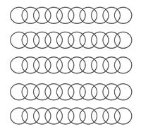 Hangsu 50 correas de goma de varios tamaños de 1,2 mm de diámetro, 25/28/30 mm de diámetro para grabadoras, cinta de goma mixta