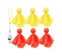 Hangsu 6 banderas de lanzamiento, accesorios de árbitro, equipo de desafío de penalización para equipo de árbitro de fútbol