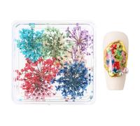 Hangsu Abalorios de uñas, uñas de flores secas, arte japonés, decoración artística para uñas acrílicas, accesorios de manicura