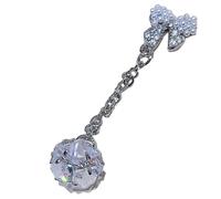 Hangsu Abalorios para uñas, diseño de lazo en 3D con circonitas y diamantes de imitación para manicura