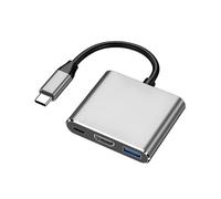 Hangsu Adaptador USB C a HDTV con suministro de energía de 100 W, puerto USB 3.0 compatible con pantalla 4K para adaptador Mate30 USB C a HDTV