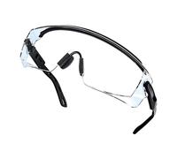 Hangsu Anteojos transparentes con marco ajustable, ligeros, resistentes al viento, para protección contra el polvo, resistentes a los impactos, gafas protectoras para bicicletas, deportes, viajes