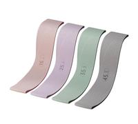 Hangsu Banda de resistencia de silicona para ejercicio, ancha, antideslizante, múltiples niveles de fuerza, guía impresa, para el hogar, gimnasio, entrenamiento, multicolor, resistencia, durabilidad