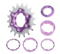 Hangsu Bicycles - Juego de conversión de bicicletas de montaña de una sola velocidad, 16T 18T con espaciador y anillos de bloqueo