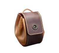 Hangsu Bolsa de dados de piel sintética portátil con cordón, almacenamiento de joyas para juegos de rol, juegos de mesa, accesorios, almacenamiento de dados, pequeño, Brown, Talla única