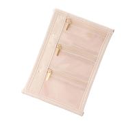 Hangsu Bolsa portátil de almacenamiento de joyas con protección de múltiples capas, organizador de cierre seguro para pulseras, collares, organizadores de joyas multiusos con forro de PVC