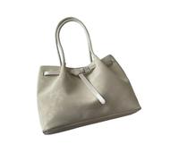 Hangsu Bolso de mano de moda de piel sintética resistente a desgarros en las axilas con correa cómoda, bolsa de hombro esencial para el trabajo, elegante bolsa de libros, White